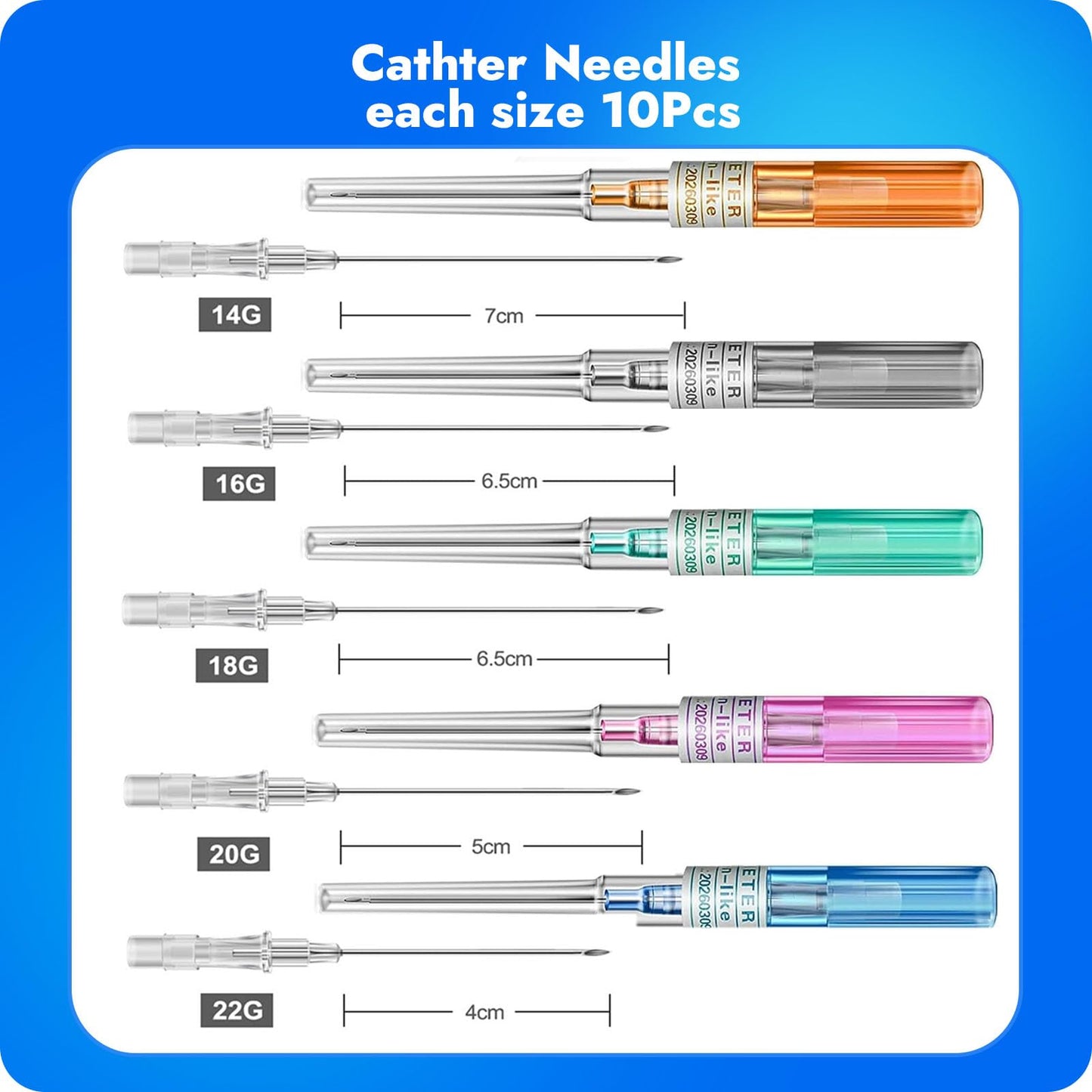 16G Catheter Piecring Needles Ear Nose Mix Hollow Needles