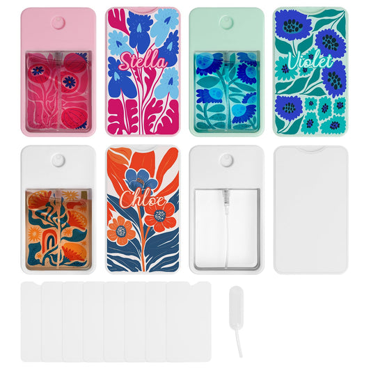 PYD Life 6 Pack Sublimation Blanks Card Perfume Spray Bottle 1FL.OZ 30 ml