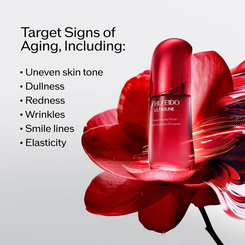 Shiseido Ultimune Power Infusing Serum - 2.5 oz - Breakthrough Lightweight Face Serum - Boosts Radiance & Improves Visible Signs of Aging - All Skin Types - Non-Comedogenic