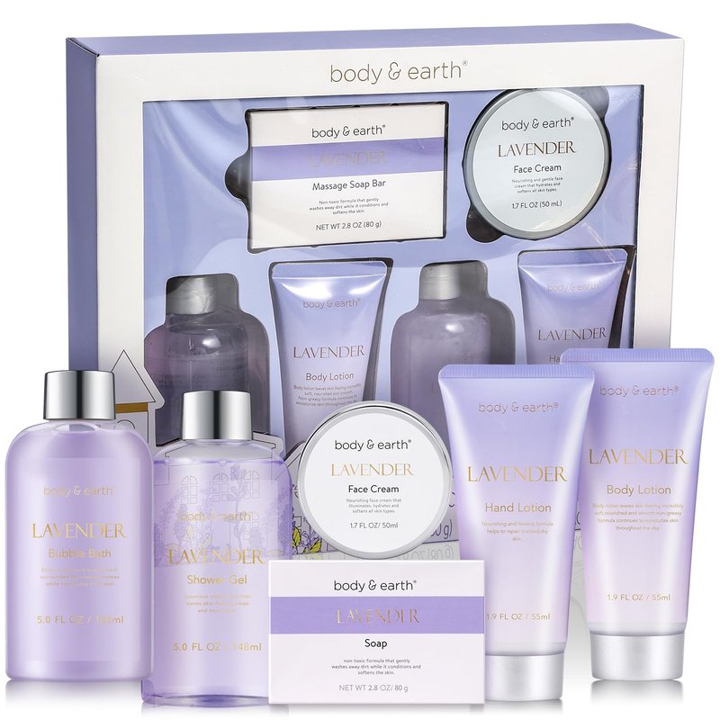 Bath and Body Gift Set for Women, 8 Pcs Vanilla Spa Set Gifts with Tumbler, Birthday Gifts for Women, Unique Gift Ideas for Her, Mom