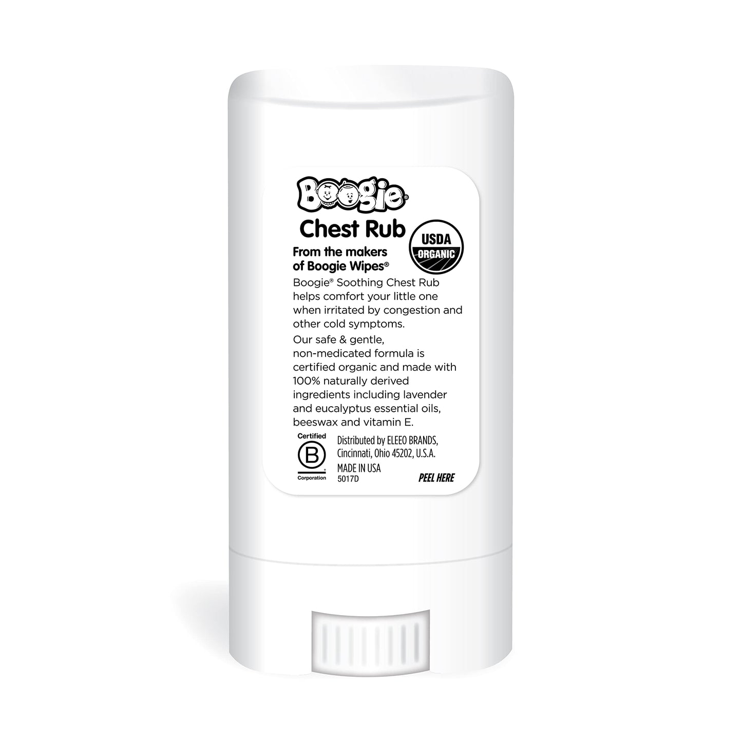 Boogie Soothing Chest Rub Stick for Babies and Kids - 0.49 oz - Soothing Relief for 3+ Months - Made with 100% Naturally Derived Ingredients - Baby Essentials