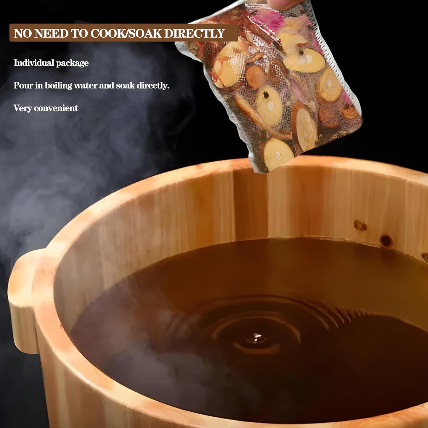 Herbal Foot Soak Bags - Ginger Detox Bath for Dry, Cracked Feet | 30-Pack Revitalizing Soak 900g