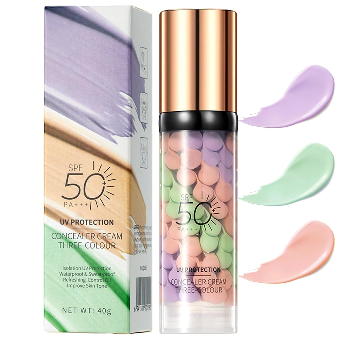 3 In 1 Face Primer with SPF 50 | Tone Adjusting, Oil Control, Moisturizing Serum for Bright Skin