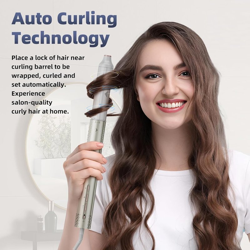Hair Dryer Brush,Replacement for Shark, 5-in-1 Blow Dryer 110,000 RPM for Fast Drying, Multi Hair Air Styler with Auto Wrap Curlers Wand,Magic Air Styler for Curling Volumizing Straightening Styling
