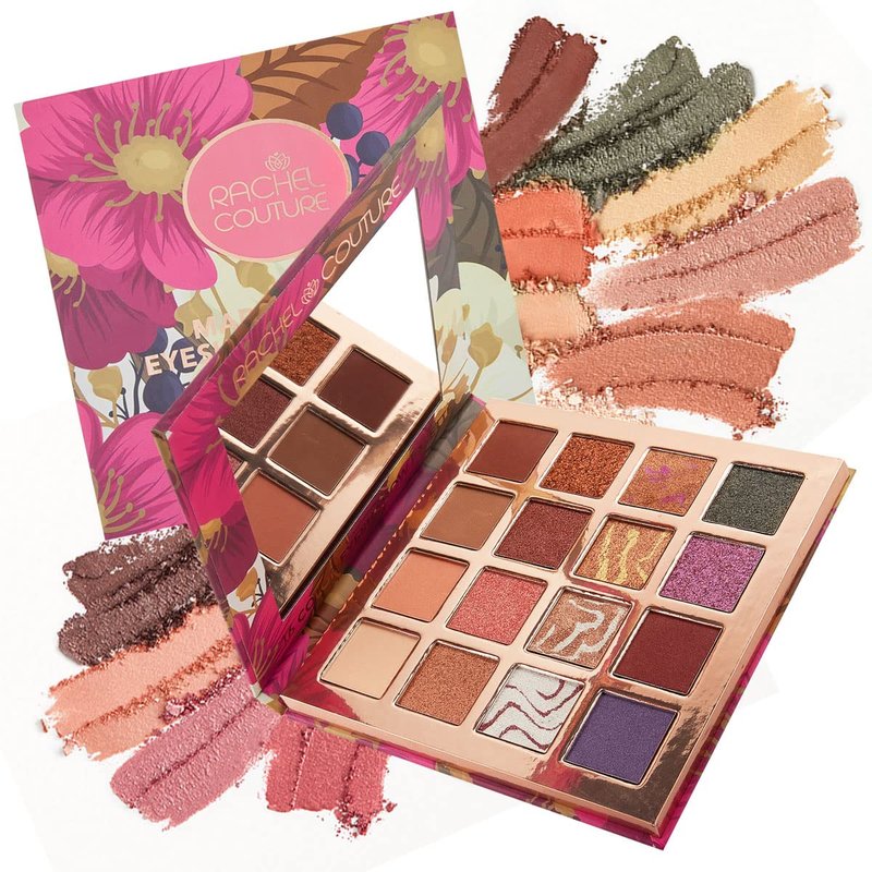 Rachel Couture Eyeshadow Palette with Natural Ingredients & Pure Pigments | Vegan & Cruelty-Free | Infused with Natural Botanical Extracts – 16 Colors - Marble Arch