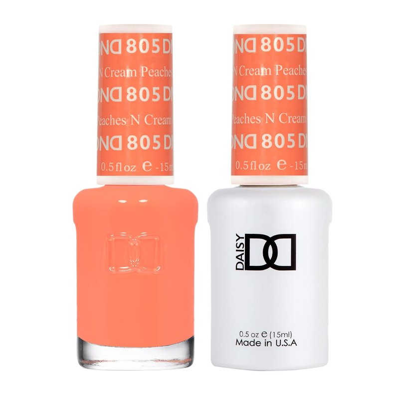 DND Gel Polish Set - Orange Collection UV/LED Gel & Air Dry Nail Lacquer | Chip-Free Duo 0.5 Fl Oz Each