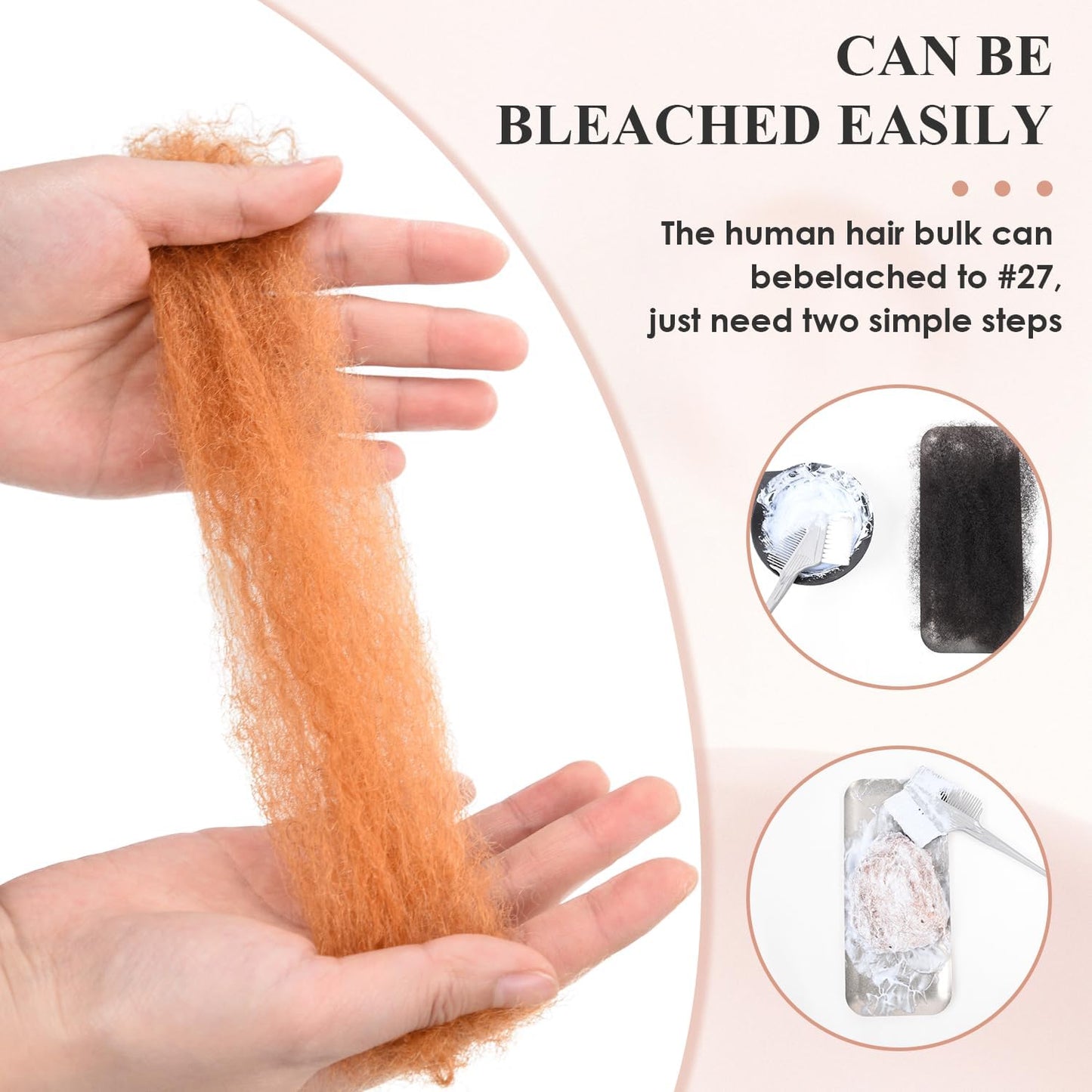 Teresa Springy Afro Twist Human Hair for Braids and Dreadlocks, Natural and Soft pre Fluffed Spring Twist Hair Can be Dyed and Bleached (12 Inch, 50g/Pack)