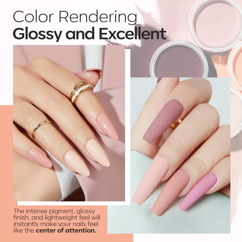Modelones Dip Powder Nail Kit - 20 Vibrant Colors for DIY French Nail Art | Base & Top Liquid Set