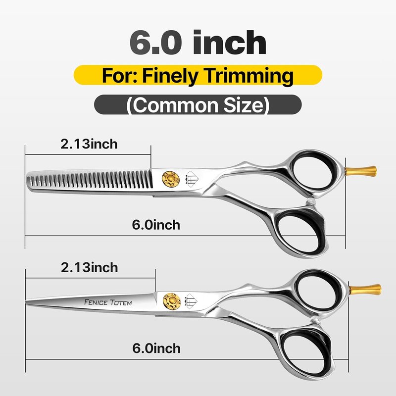 Professional Hair Scissors - Sharp Precision Cutting, No-Pull Design | 6.5-Inch Set