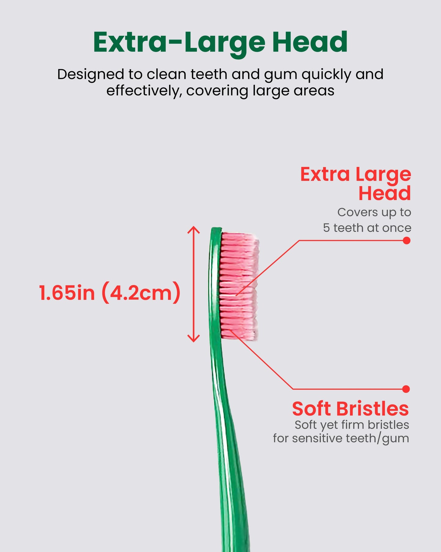 Euthymol Whitening Toothbrush (Pink, 6 Count) - Premium Soft Dual-Tension Bristles. Advanced Plaque Removal, Stain Reduction.