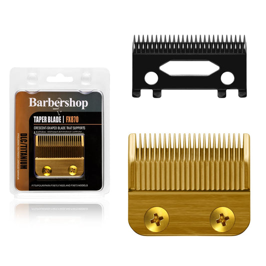 Amorka FX802G Replacement Blades for FX870 Clippers, Replacement Clipper Blades Compatible with Barberology FX870/FXF880/FX810/FX825/FX673N, Gold