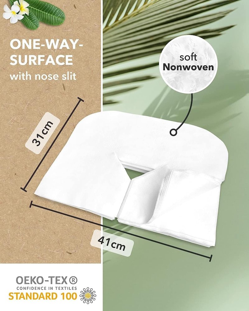 Zen Premium Disposable Face Cradle Covers - Ultra Soft Medical-Grade Fleece | 200 Pack, 60 GSM