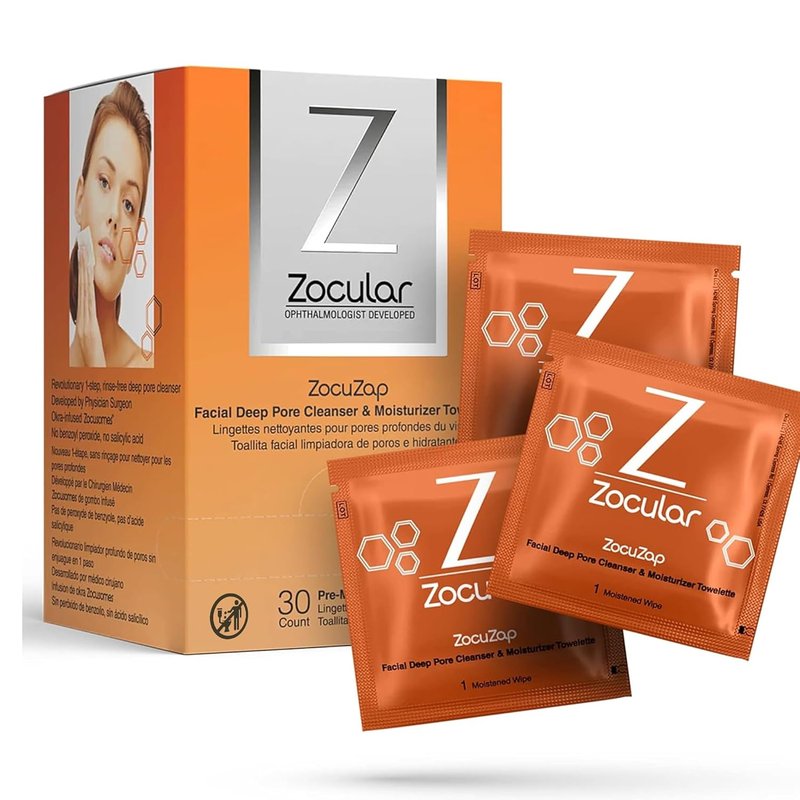 Zocular Moisturizing Face Wipes - Gentle Makeup Removal & Exfoliation with Natural Okra Complex | 30 Count