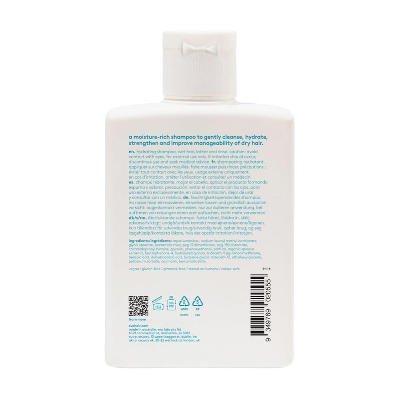 EVO The Therapist Hydrating Shampoo for Dry Color-Treated Hair - Moisturizing & Strengthening Formula