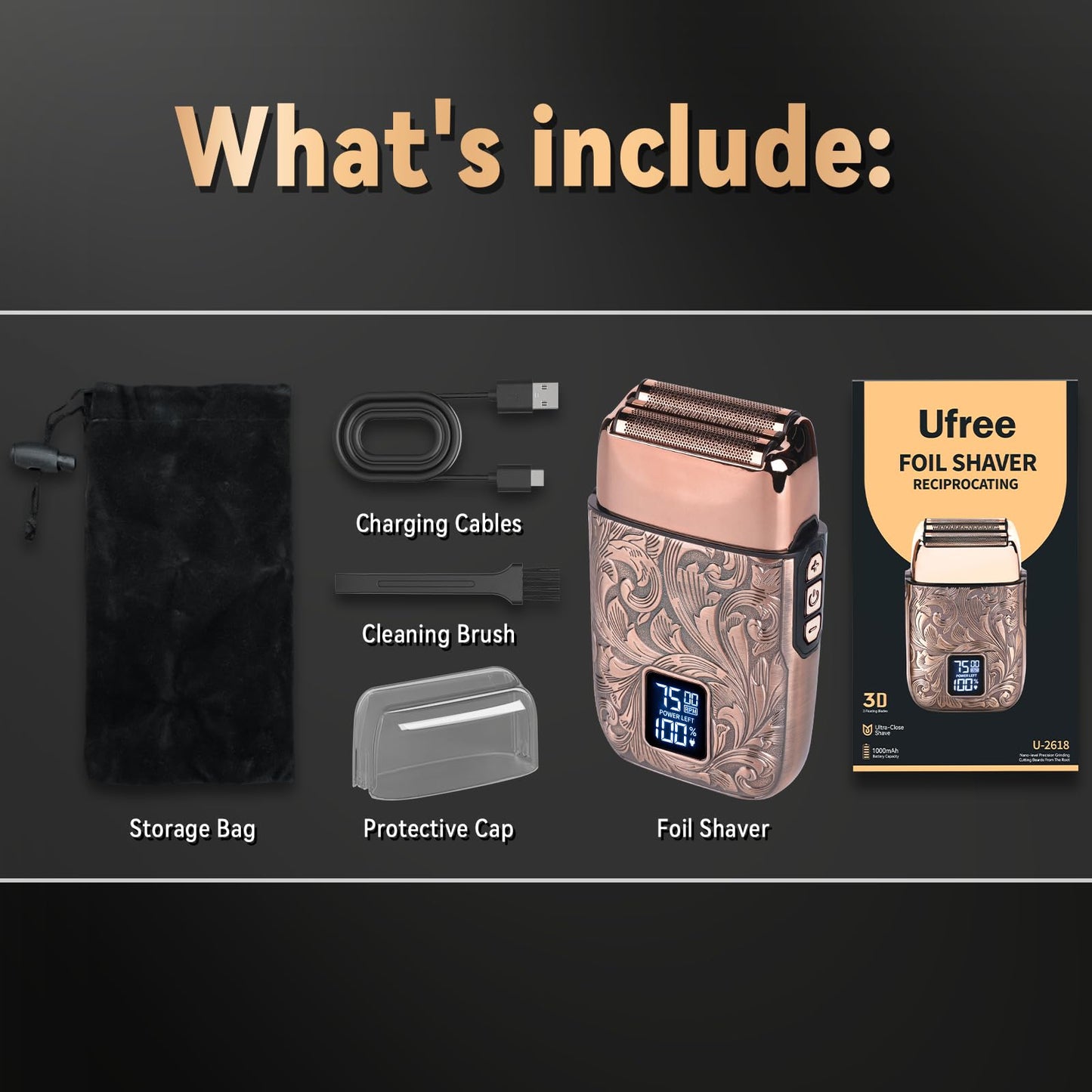 Ufree Foil Shaver for Men, Electric Razor, Face Shaver