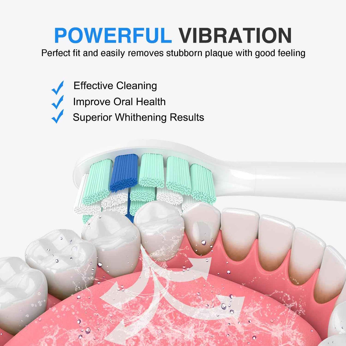 Replacement Toothbrush Heads for Philips Sonicare Replacement Heads,Electric Replacement Brush Head Compatible with Phillips Sonicare Toothbrush C2,C1,4100,for Philips Sonic Care Brush,10 Pcs.