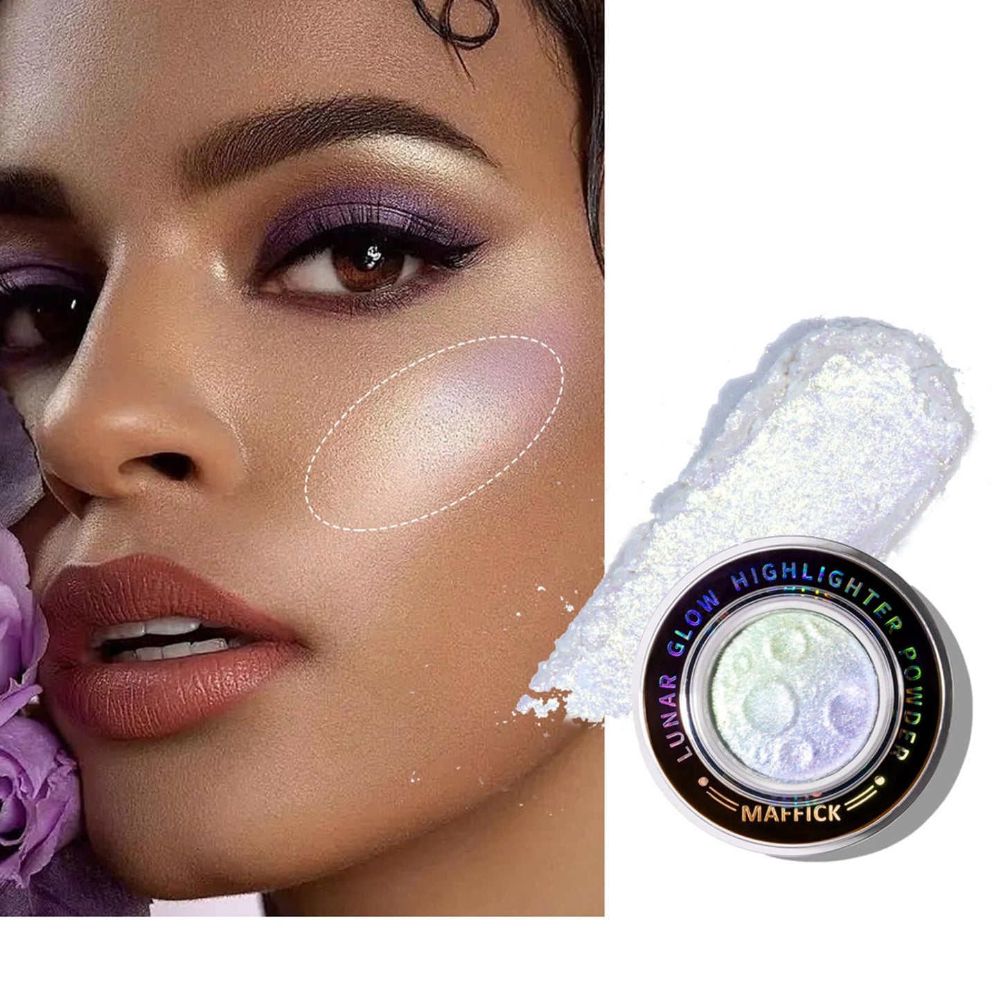 Lunars Glow Highlighter Powder Body Highlighter Makeup Palettes Smooth Powder Sparklings Highlighter Makeup