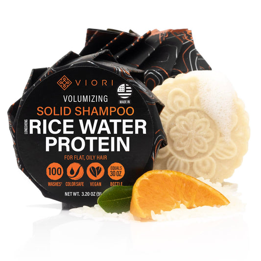Viori Clarifying Shampoo Bar for Oily Hair - Rice Water, Citrus Yao