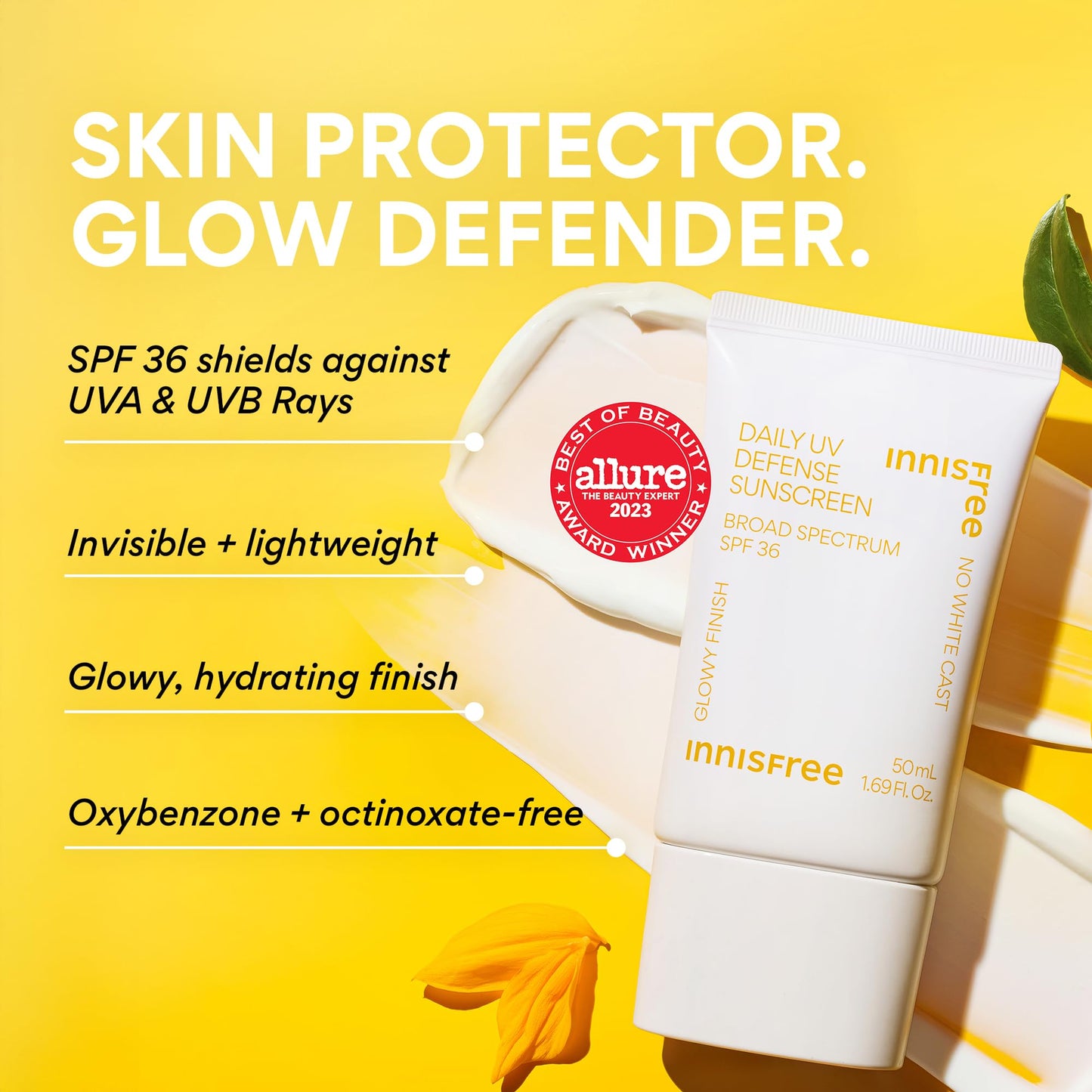 Innisfree Daily UV Defense SPF 36 2 Pack | Korean Face Sunscreen | Broad Spectrum Protection, Invisible Finish, No White Cast, Lightweight, Gentle and Hydrating