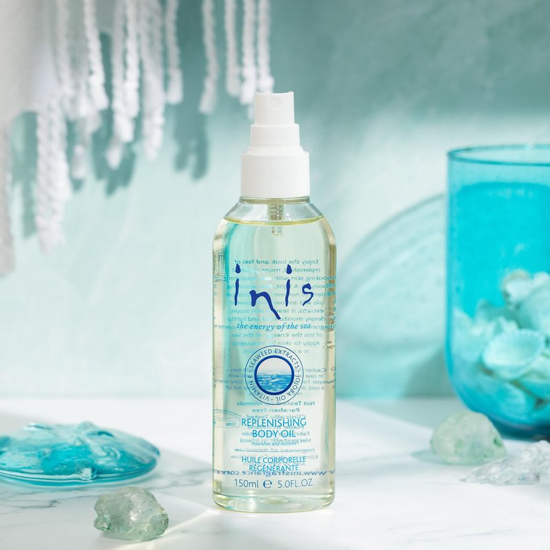 Inis the Energy of the Sea - Replenishing Body Oil Spray for Women and Men, Fast-Absorbing Jojoba and Seaweed Moisturizer, After Shower Dry Body Oil with Vitamin E, 5 fl oz