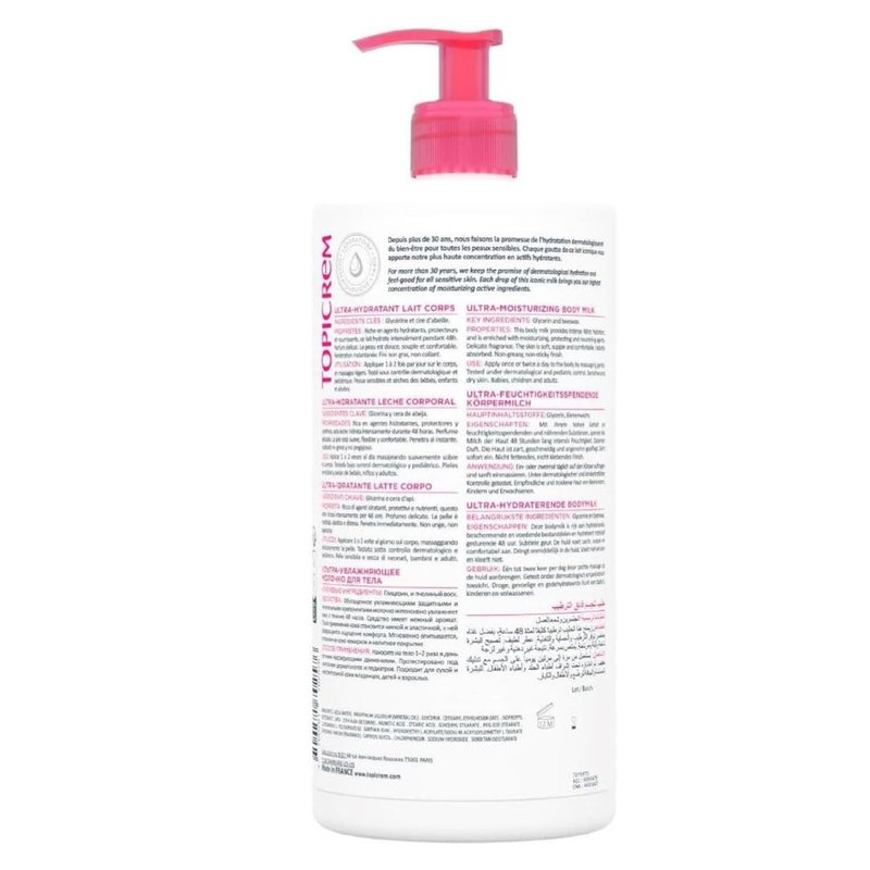 Topicrem Ultra-Moisturizing Body Milk 2 x 500ml