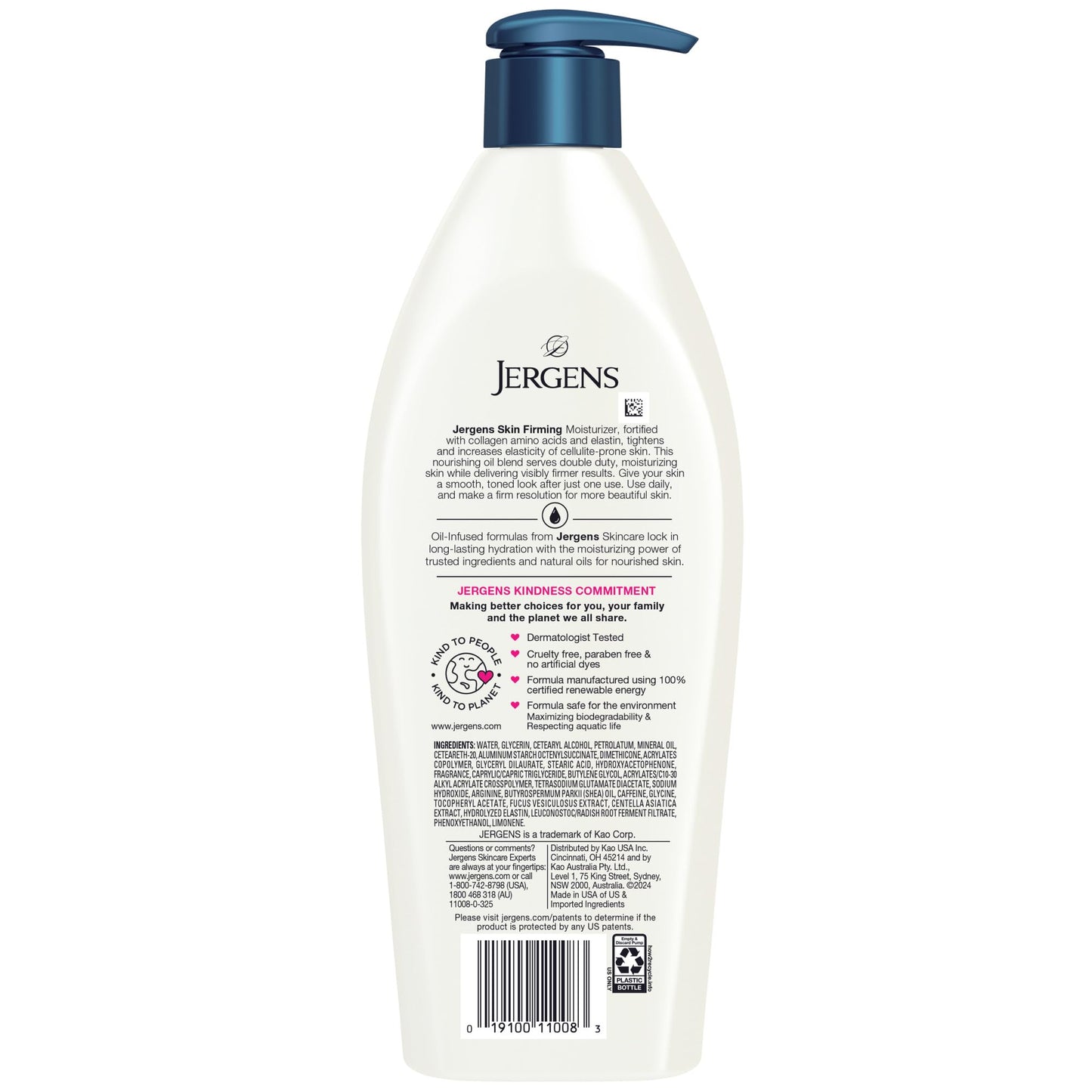 Jergens Skin Firming Body Lotion with Collagen & Elastin, 16.8 fl oz, 3pk
