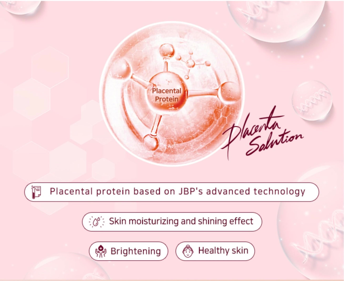 Plareceta Placenta Collagen Ampule, Firming, Pore Refining, Anti-aging, Strengthens Skin Barrier, Korean Skin Care, Clinically Tested, 1.0 Fl Oz
