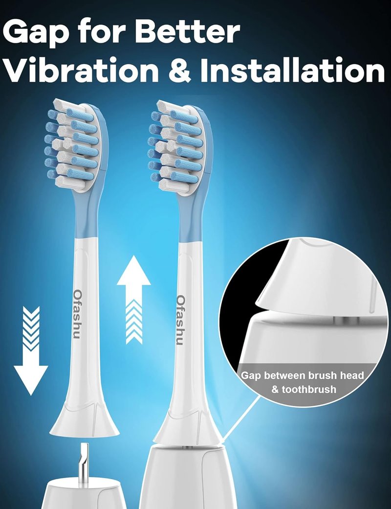 Replacement Toothbrush Heads for Philips Sonicare | 8-Pack Compatible with ProtectiveClean C3, G3, W3, C2, 4100, 9044 - White
