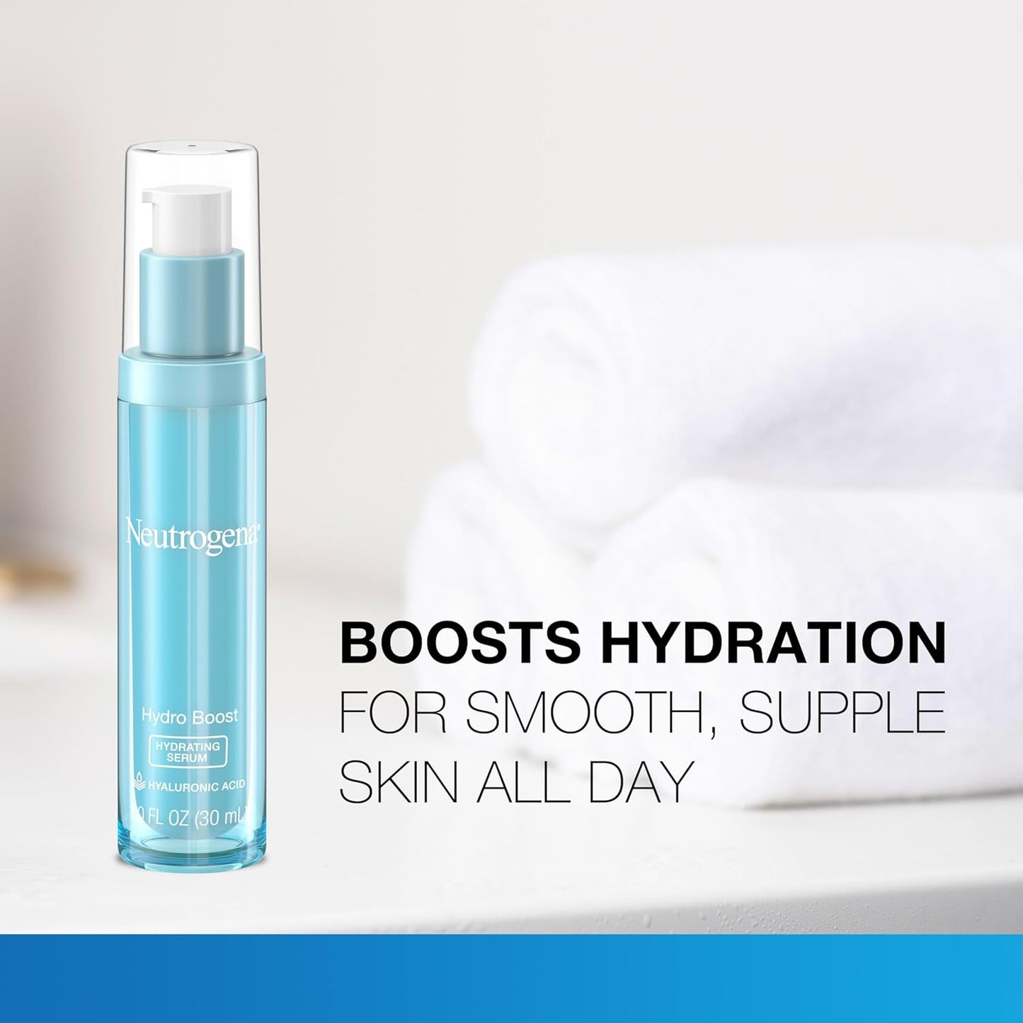 Neutrogena Hydro Boost Hyaluronic Acid Serum - Fast-Absorbing Daily Moisturizer for Hydrated Skin | 1 fl. oz