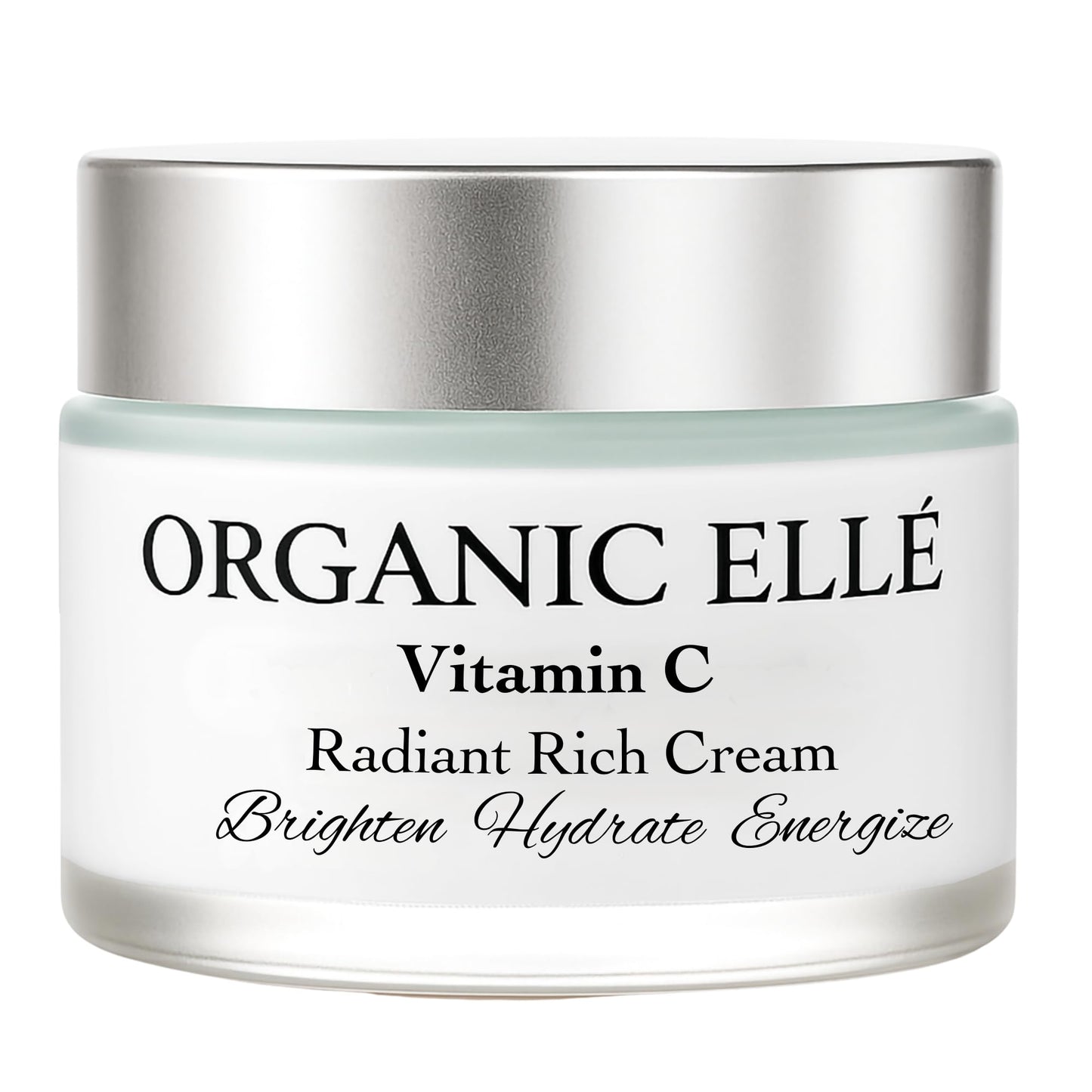 Organic Elle Vitamin C Radiant Rich Cream, Antioxidant Face Moisturizer with Aloe Vera and Botanical Oils