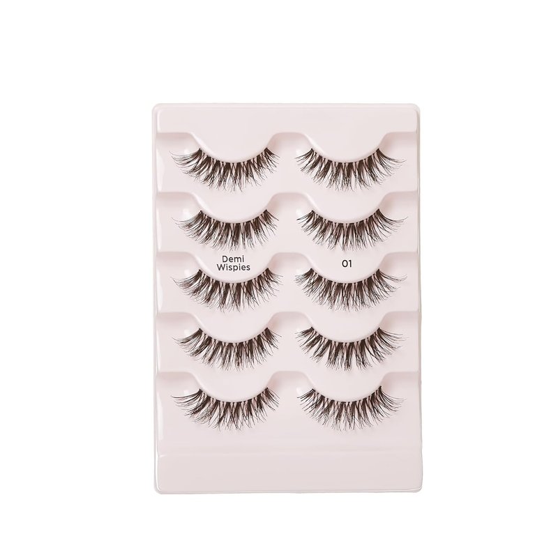 i•ENVY Demi Wispies False Lashes - 15 Pairs of Premium 100% Human Hair | Fluffy, Natural Look, Reusable