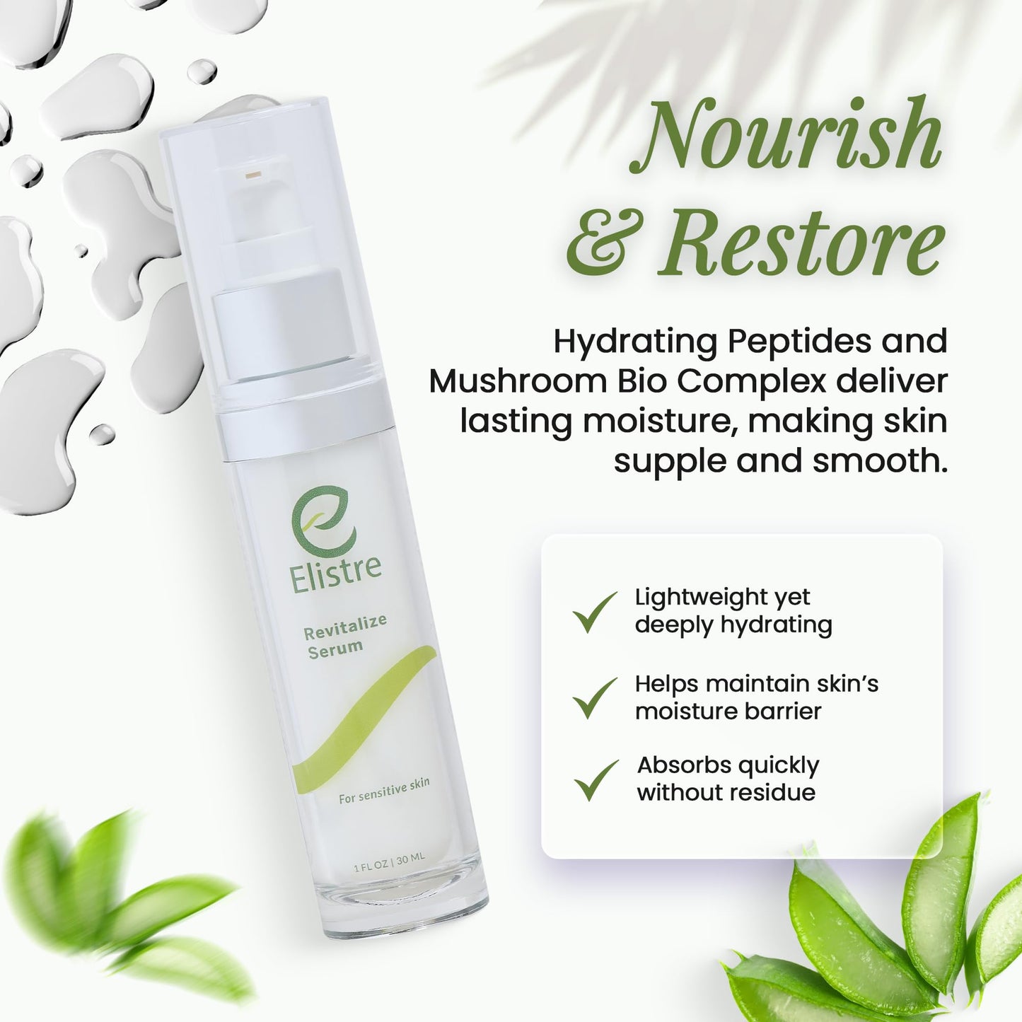 Elistre Revitalize Serum with Vitamin C, For Sensitive Skin