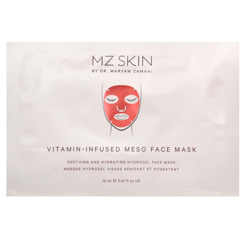 MZ SKIN Vitamin-Infused Meso Face Mask Pack of 1 - Hydrogel Treatment for Pigmentation, With Antioxidants, Niacinamide, Hyaluronic Acid & Vitamin C, Fragrance Free