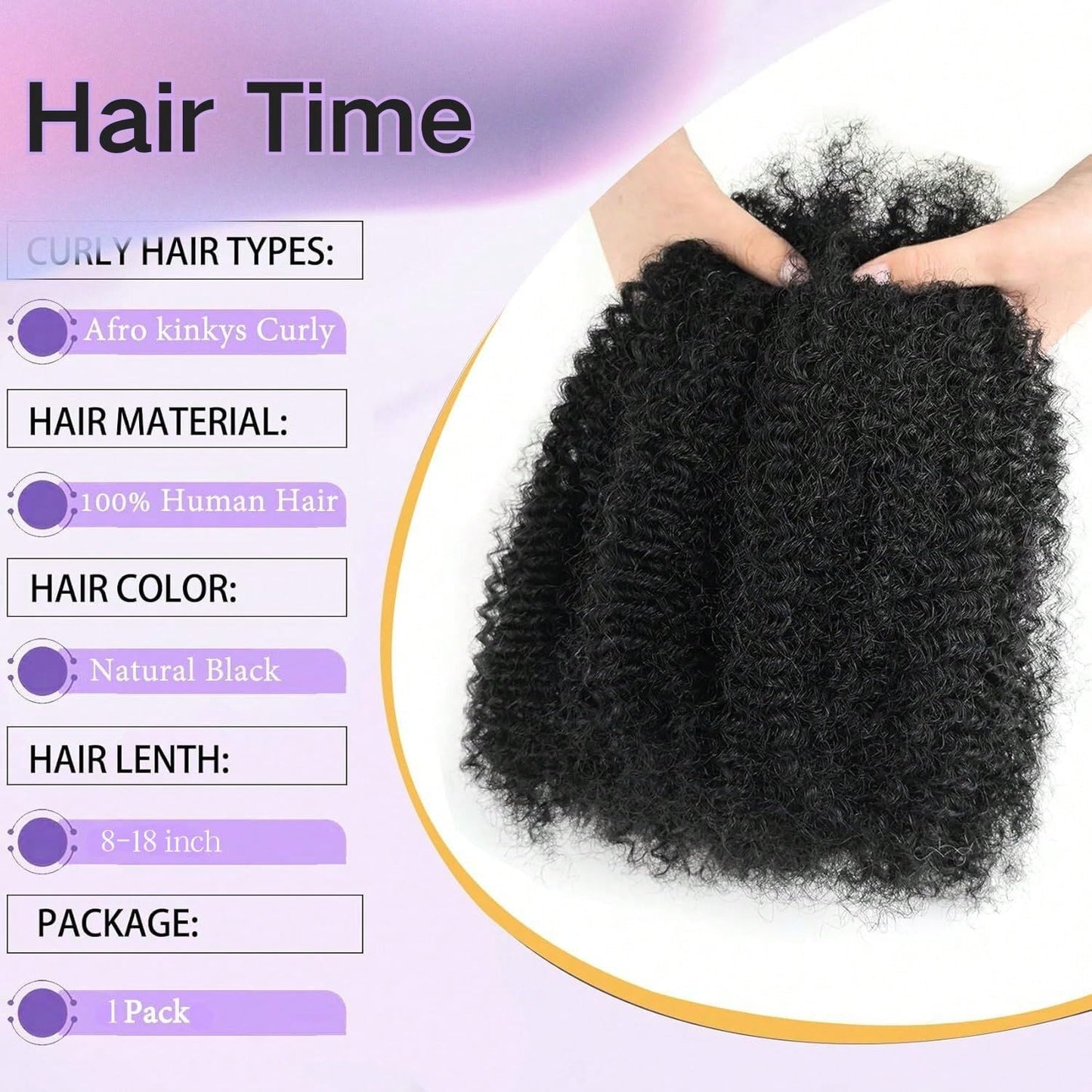Afro Kinky Bulk Human Hair, Bulk Hair for Mini Twist Braiding Crochet Dreadlocks Loc Extensions, Natural Kinkys Curly Bulk Hair Bundles
