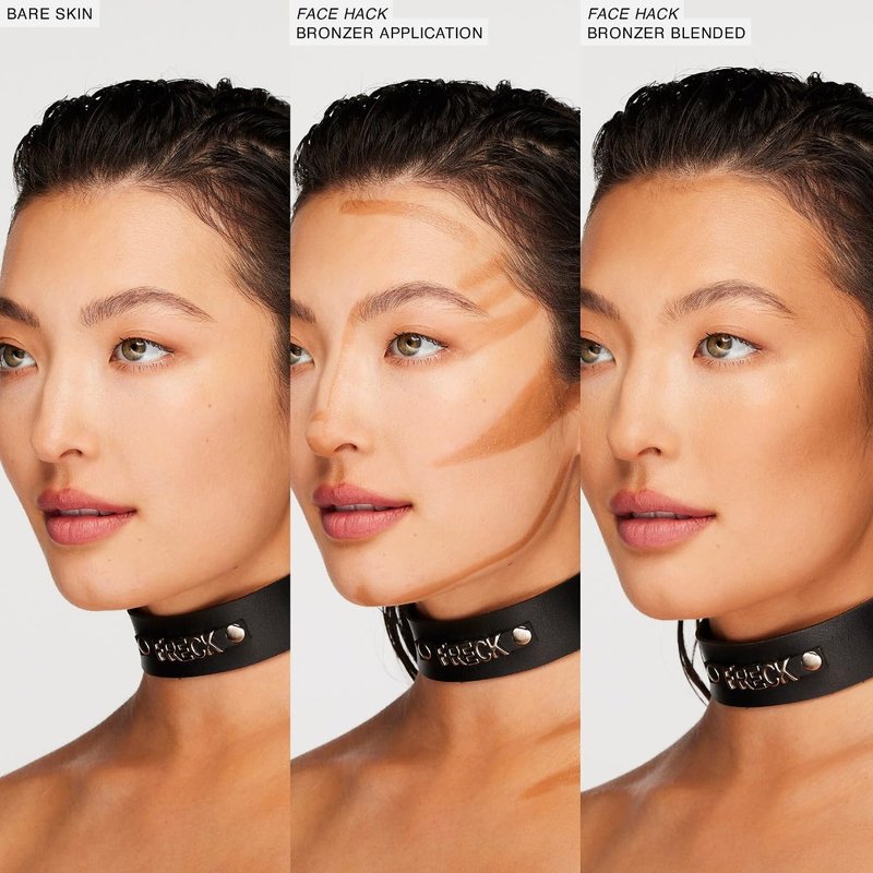 Freck Beauty FACE HACK Bronzer Stick - Creamy Buildable Contour with Almond Tip Applicator | Medium Neutral Warm Undertone