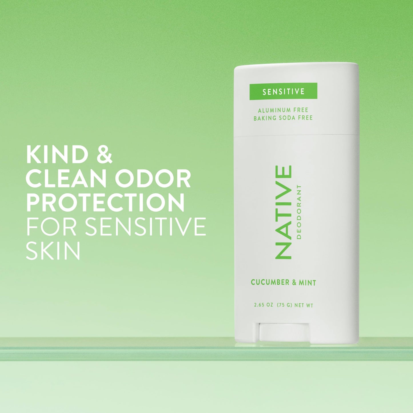 Native Sensitive Deodorant Contains Naturally Derived Ingredients, 72 Hour Odor Control | Deodorant for Women & Men, Aluminum Free with Baking Soda, Coconut Oil and Shea Butter, Cucumber & Mint