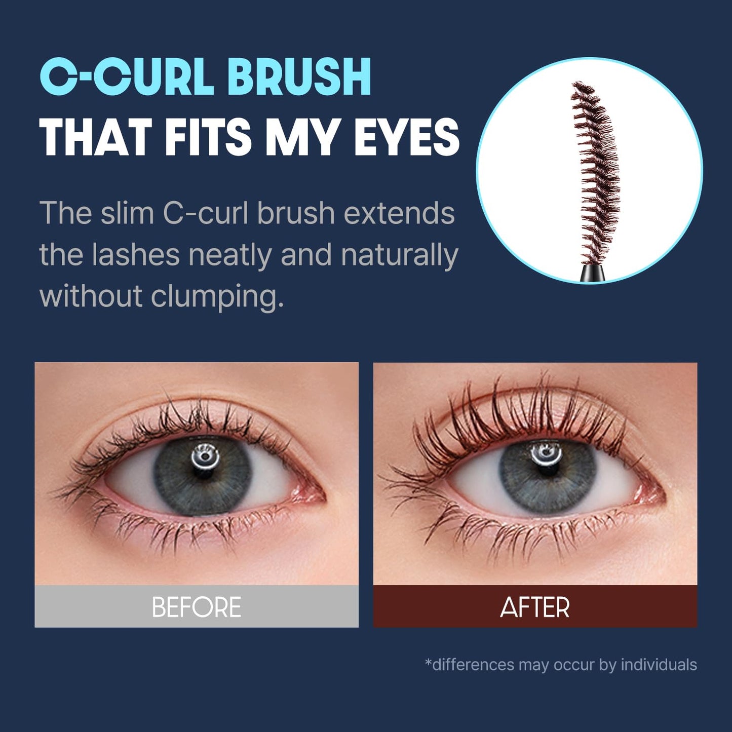 Perfect Setting Waterproof Mascara - Volumizing Black Formula for Thicker, Curling Lashes | 0.24 fl. oz.