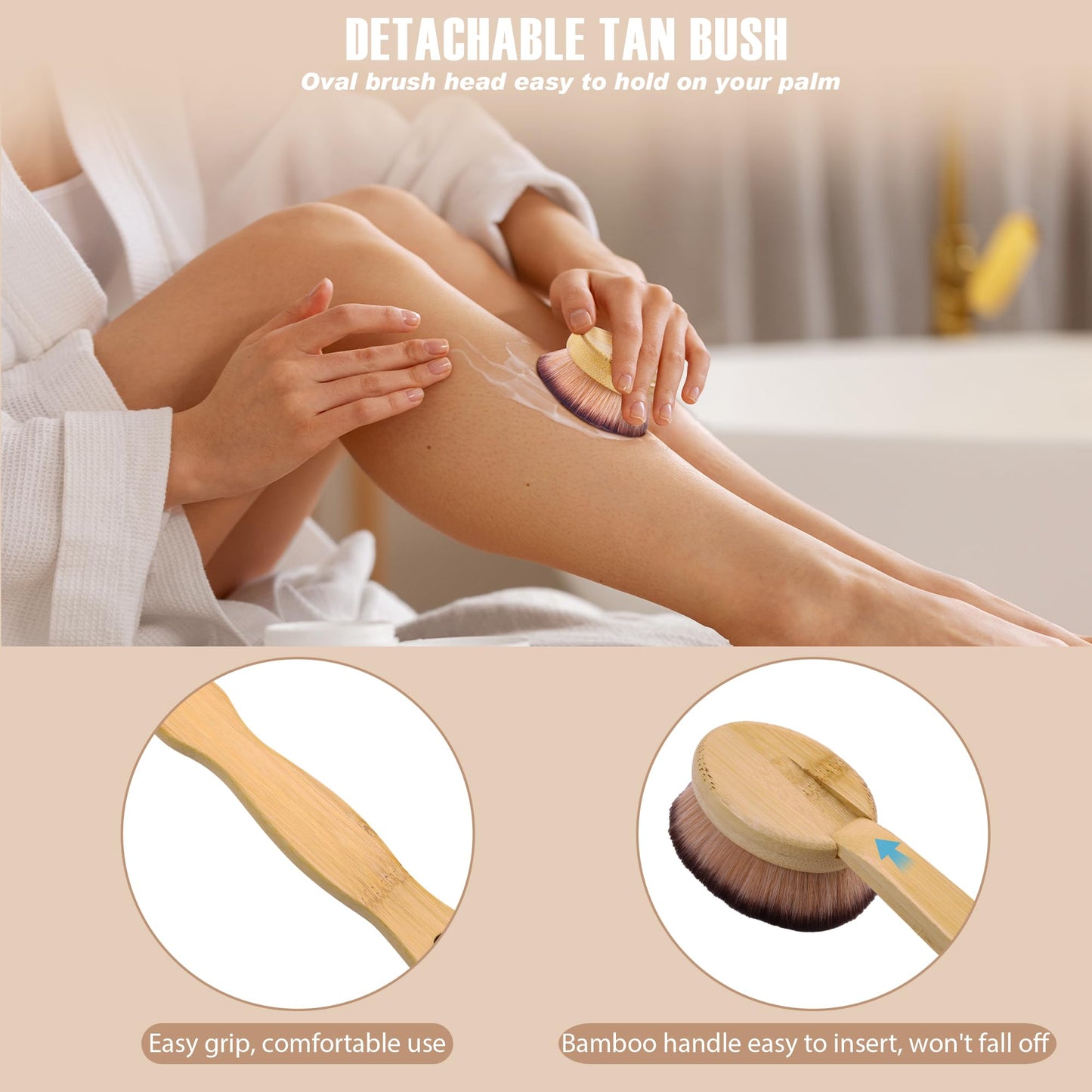 3 in 1 Self Tanning Mitt Self Tanner Brush for Body Kabuki Brush for Self Tanner Mitt Self Tanning Brushes for Self Tan Brushes Tanning Glove Self Tanner Back Applicator Back Tanning Applicator