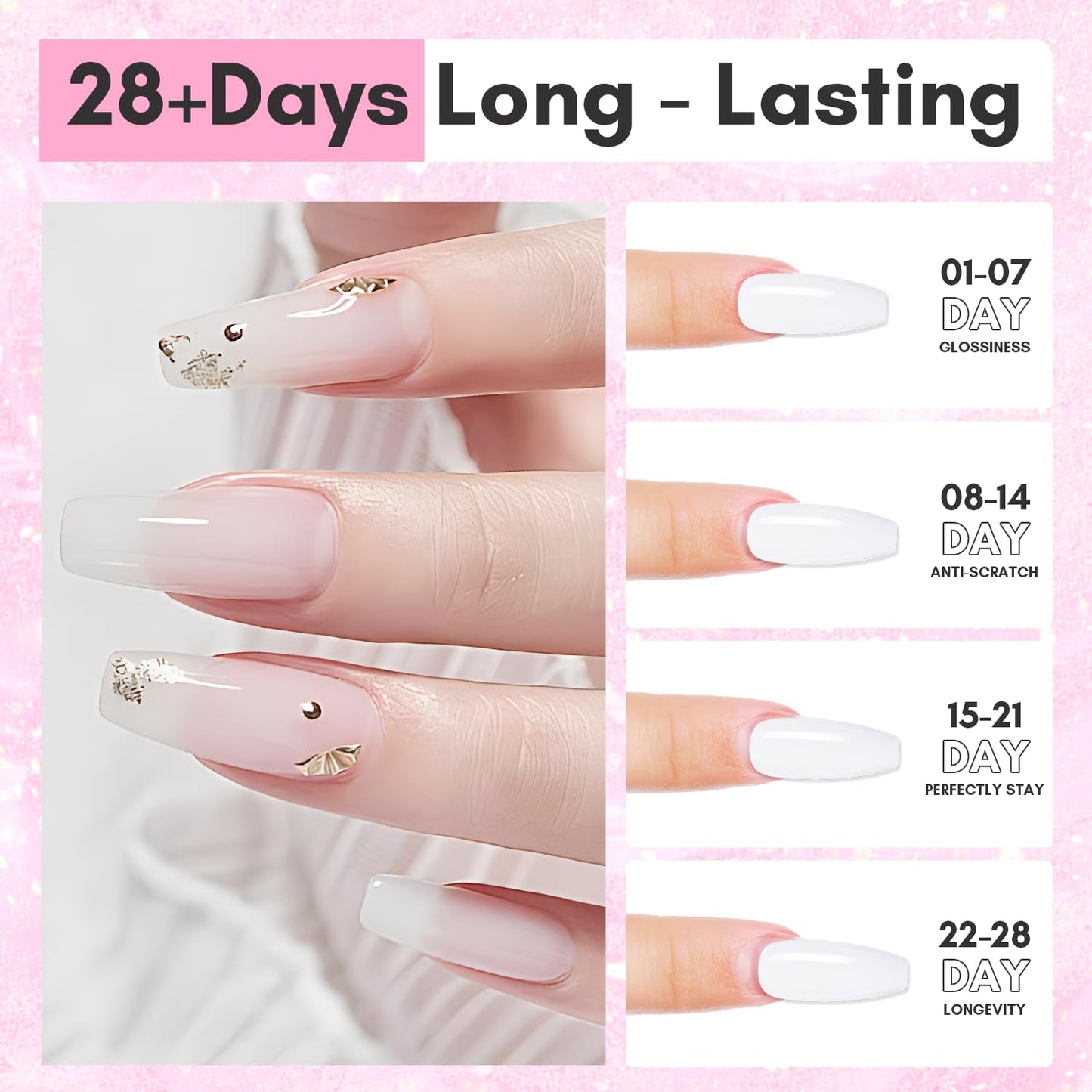 Makartt Poly Nail Gel: Clear 50ML Gel Builder for Natural-Looking Strengthener 3D Molding Gel for Trendy Nail Art-Long-Lasting and Easy to Use Supplies