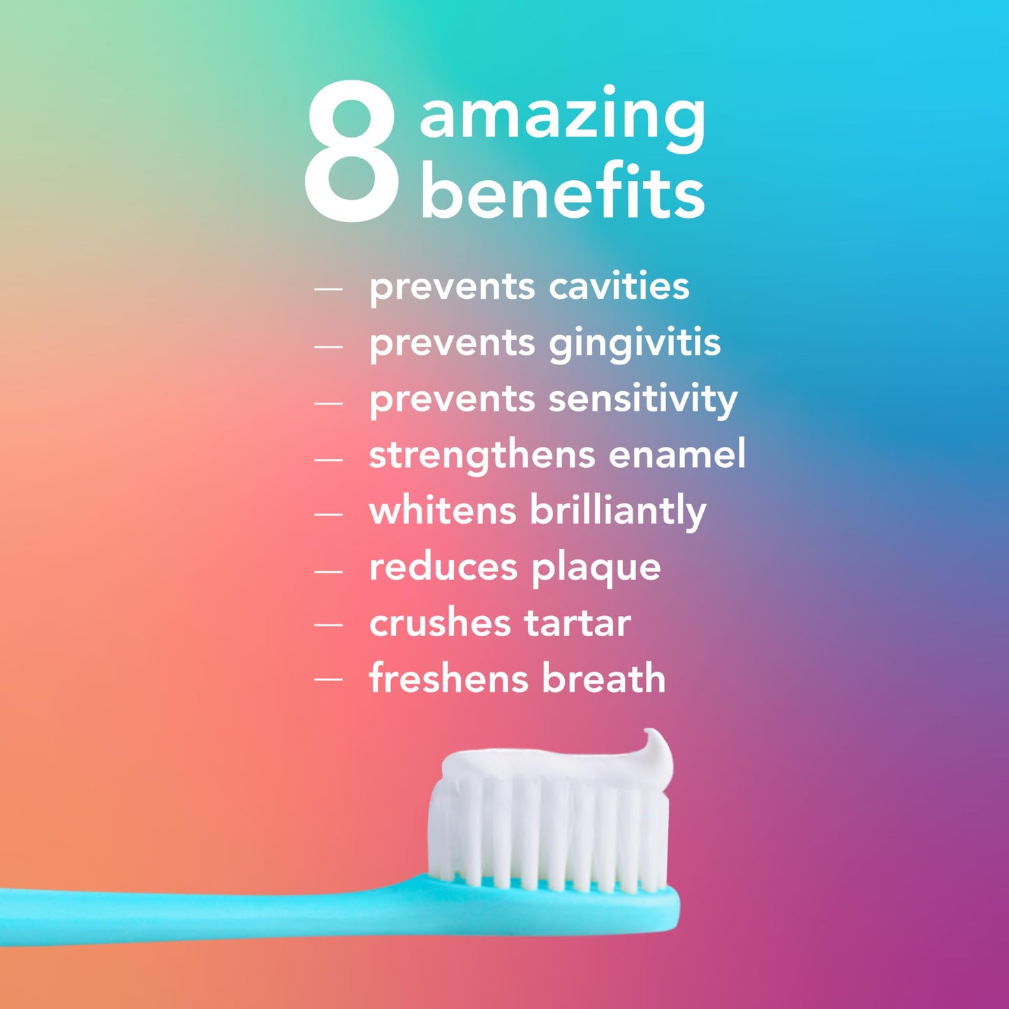 Hello Mighty Multitasker Fluoride Toothpaste, 8-in-1 Toothpaste with Minty Flavor, Anticavity, Antigingivitis, Antisensitivity, Strengthens Enamel and Whitens, 4.0 Oz Tube