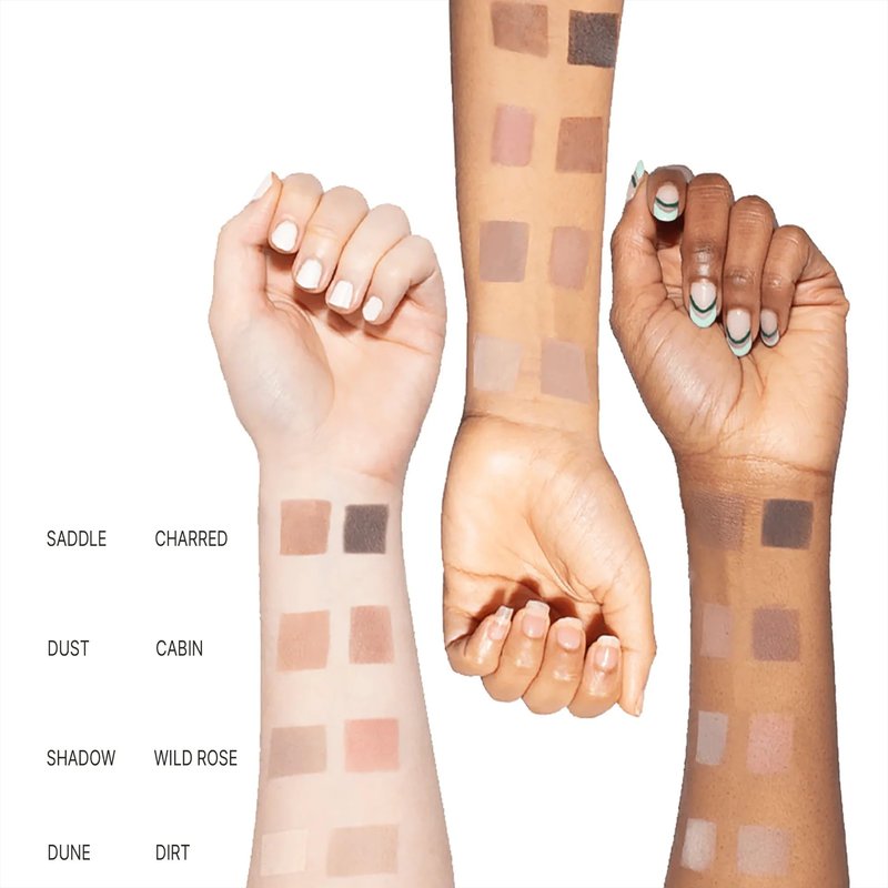 BAKEUP Neutral Eyeshadow Palette — Mini Travel Size Nude Matte Palette for Women, 8 High Pigment Everyday Shades, Compact Palm-Sized, Vegan & Cruelty Free, Natural Earth Tones by Celebrity Jo Baker