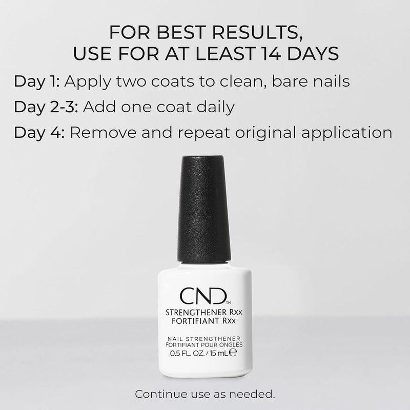 CND™ Nail Strengthener RXx - Tougher, Stronger Nails & Protection for Thin Nails | 0.5 Fl Oz