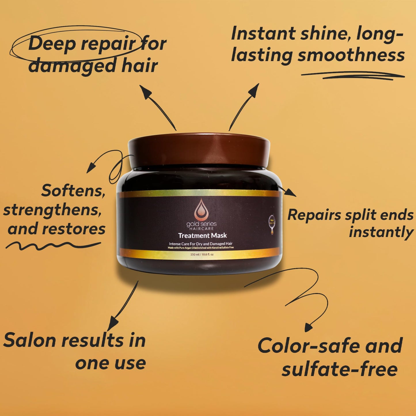 Moroccan Gold Series Hair Mask Treatment