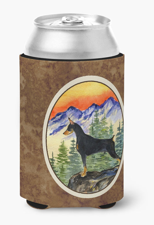 Caroline's Treasures SS8284CC Doberman Can or Bottle Hugger Cooler Washable Drink Sleeve Collapsible Beverage Insulated Holder, Can Hugger, Multicolor