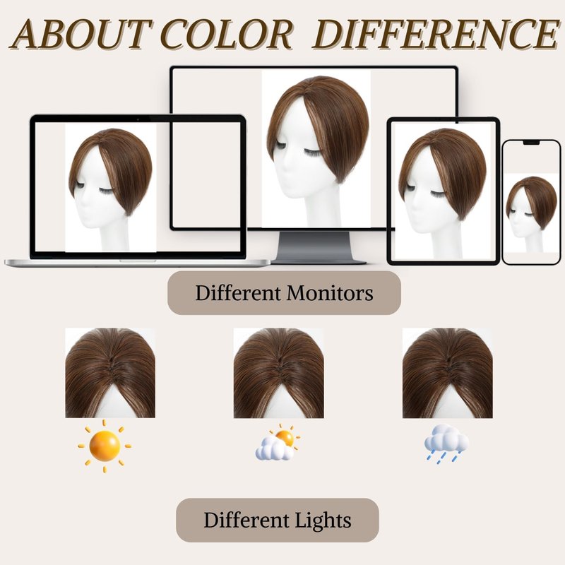Mekylio Hair Toppers for Women (HT-Light Brown 2PCS, Tulip)
