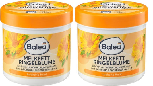 2PCs of Balea Melkfett Milking Grease - Calendula Gel-Cream - Protects Skin Against Environmental Damage/Stress from Cold, Wind, Rain etc, 250ml (Total of 500ml)
