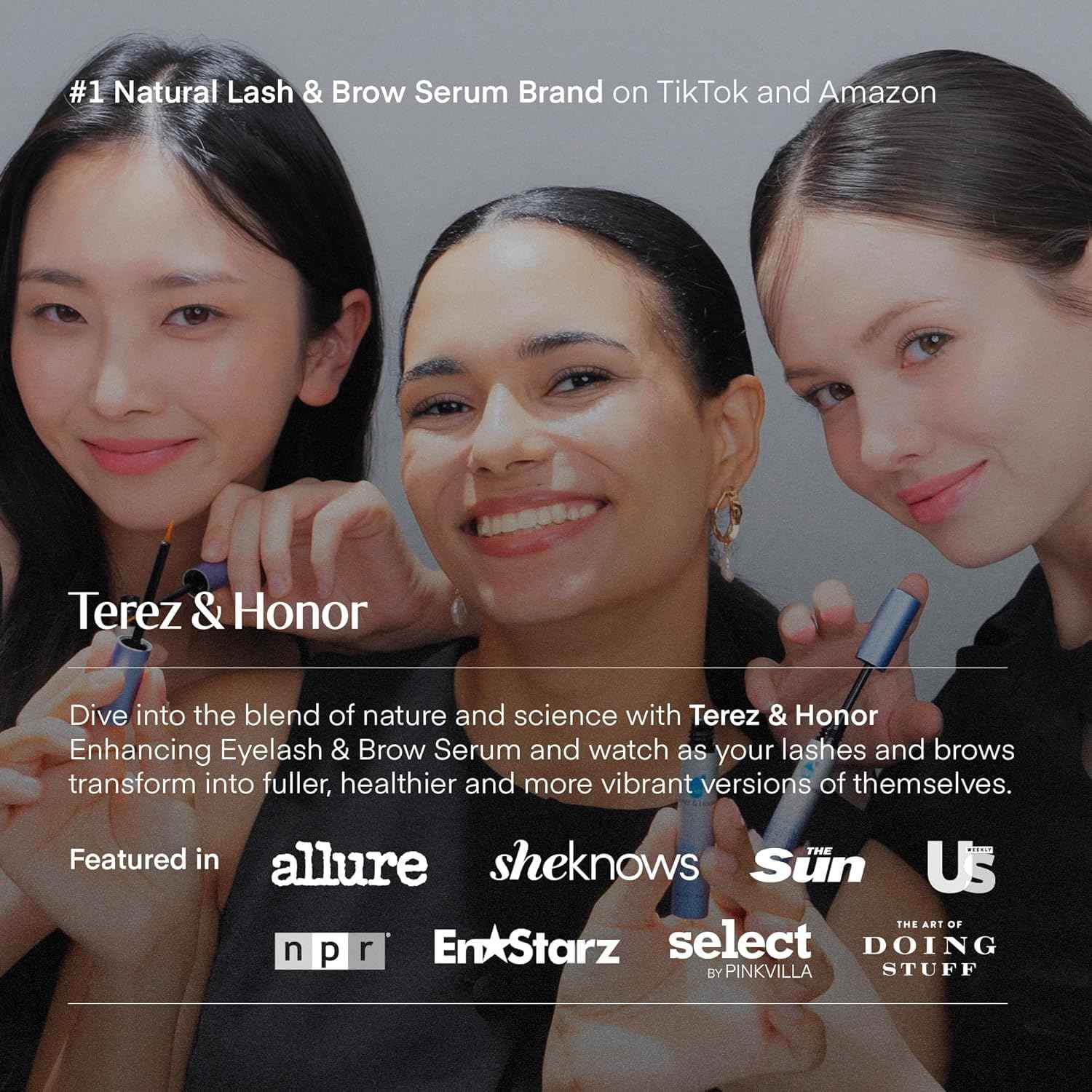 Advanced Eyelash Serum for Thicker, Longer Eyelashes and Eyebrows - Grow Luscious Lashes with Brow Enhancer (3mL)