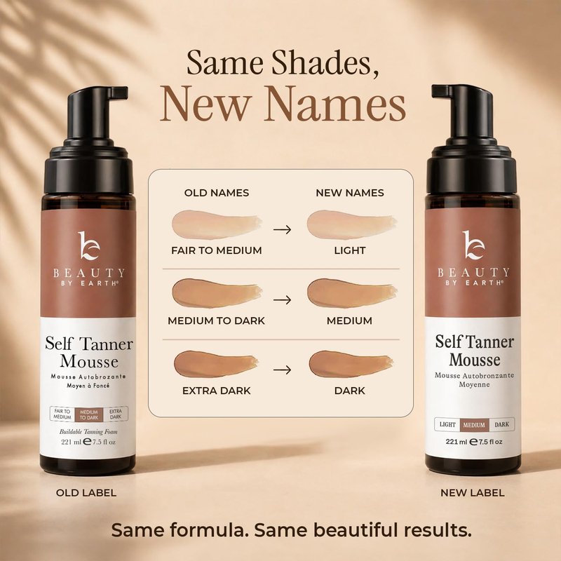 Self Tanner Mousse - Natural & Organic Sunless Tanning Foam for Dark Tan | Streak-Free Finish & Glow