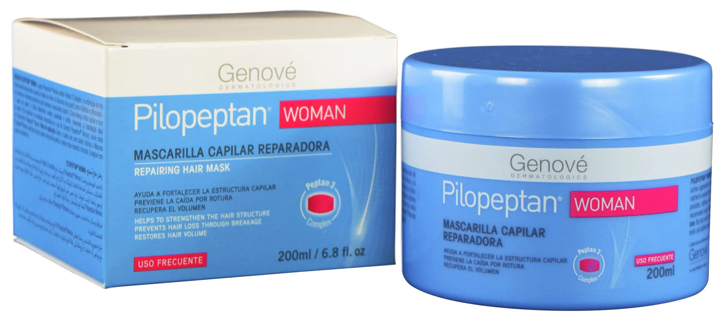 Genové Pilopeptan Woman Regenerative Hair Mask 200ml - Repairs, Nourishes and Softens Hair - Hair Loss Treatment - Spain