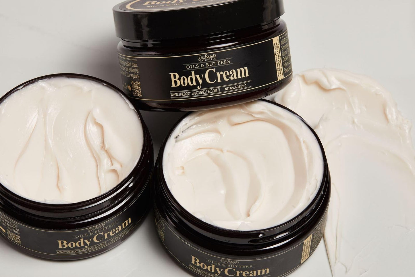 The Roots Naturelle Ultra Hydrating Body Cream with Shea Butter and Jojoba Oil, All Skin Types, 8 Ounce Cream